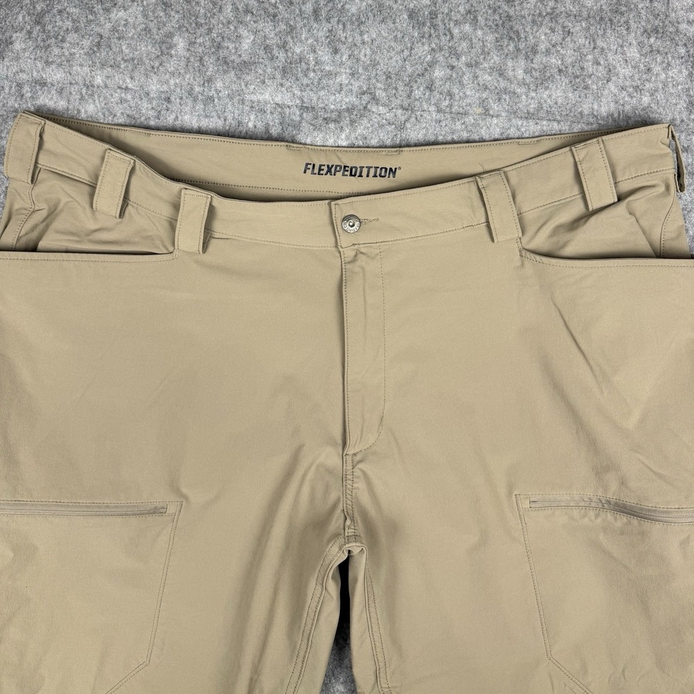 Duluth Trading Pants Mens 46x32 Tan Flexpedition Relaxed Fit Stretch Hiking EUC - Picture 2 of 14